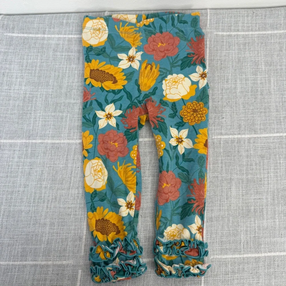Ruffle Butts Girls 12-18 Months Long Sleeve Shirt Pant Set 2‎ Pieces Floral